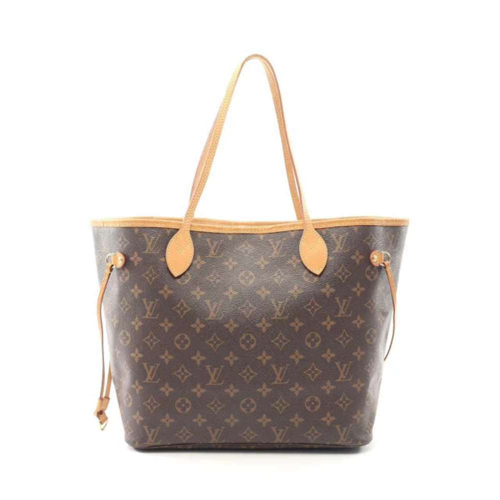 Louis Vuitton Neverfull Tote Bag Canvas Leather Monogram Brown